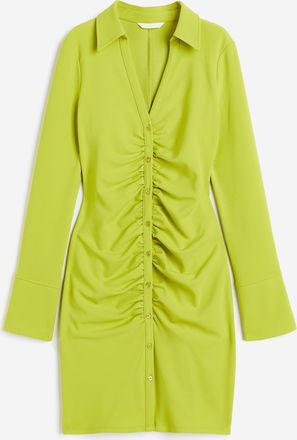 H&M Drapiertes Blusenkleid - Green