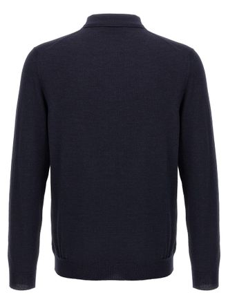 Zanone Virgin Wool Polo - Navy