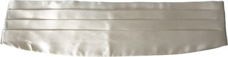 Dolce & Gabbana White Men Wide Waist Silk Belt Mens Cummerbund