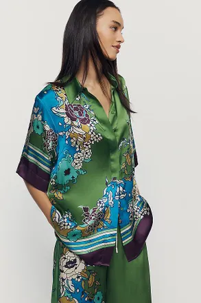 Alemais Nanci Silk Shirt Top