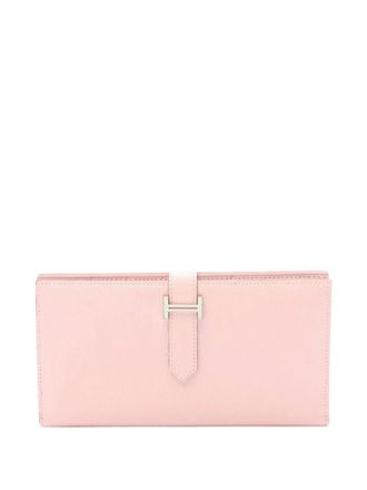 Herm&egrave;s 2019 Chevre Bearn Soufflet Wallet long wallets - women - Calf Leather - One Size - Pink
