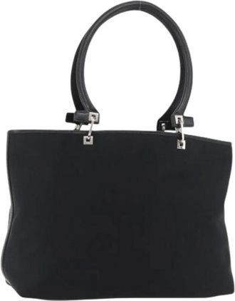 Ferragamo Pre-owned Handbags, female, Black, Size: ONE SIZE Pre-owned Nylon Tote Bag