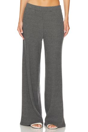 Velvet Colleen Ribbed Pant In Charcoal