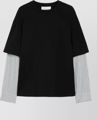 Jil Sander layered crew neck long sleeve t shirt