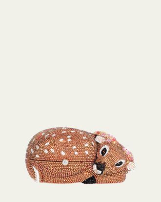 Judith Leiber Fawn Crystal Clutch Bag