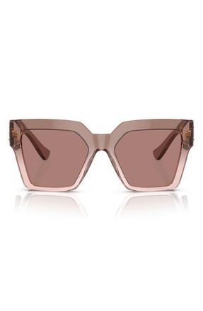Versace 55mm Butterfly Sunglasses in Lite Brown at Nordstrom