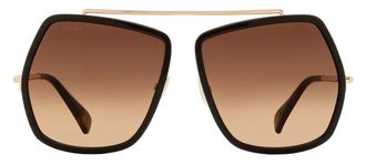 Max Mara MM0060 Gradient-Tinted Square Sunglasses - Gold