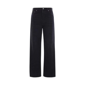 Toteme Straight Jeans, female, Black, Size: W27 L30 Twisted Seam Denim Full Length