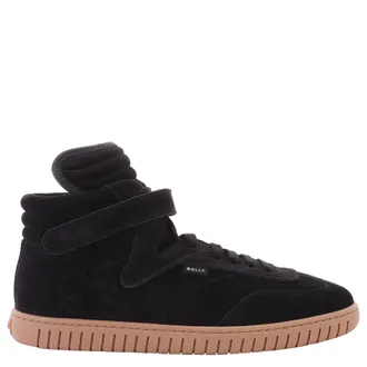 Bally Black Parrel-Mid Suede High-Top Sneakers, Brand Size 42 ( US Size 9 )