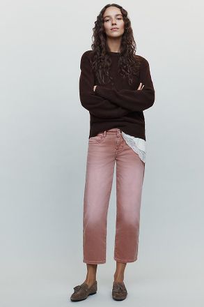 Pilcro Wren Low Rise Relaxed Straight Leg Cropped Jeans