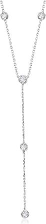 Ross-Simons Diamond Station Y-Necklace in Sterling Silver