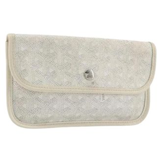 Goyard Pre-owned Vintage Pouch - Dames - Pre-owned - Wit - Maat: ONE Size Leer