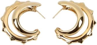 Valentino Garavani Gouden Stud Oorbellen met Haaksluiting - Dames - Oorbellen - Geel - ONE Size - Accessoires