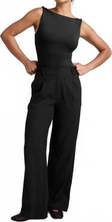 Beyond Yoga Status Wide Leg Trousers In Black