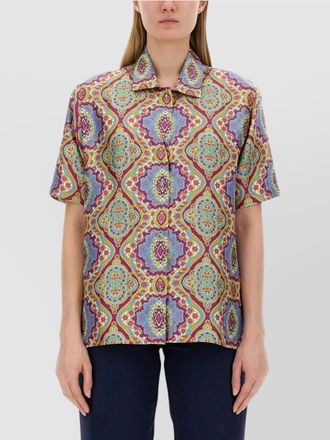 Etro short sleeves silk shirt with regular fit