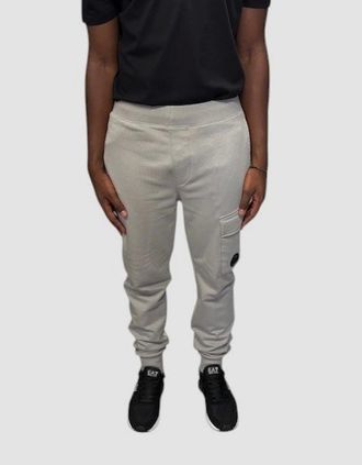 C.P. Company Mens Lens Pocket Fleece Sweat Jogger - Drizzle Grey - Size: Regular/40