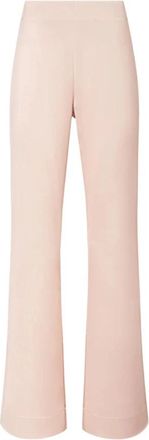 Pinko Pinolo Pantalone Satin - Dames - Wijde Broeken - Beige - XS - Polyester - Broeken