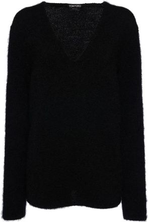 Tom Ford V-hals Gebreide Trui - Dames - V-hals truien - Zwart - S - Truien & Vesten