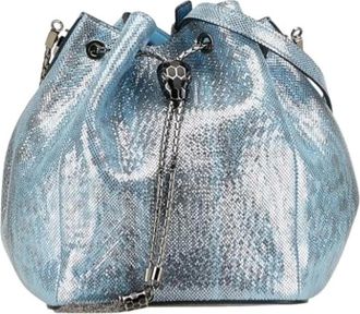 Bulgari Pre-owned Bucket Bags, female, Blue, Size: ONE SIZE Pre-owned Fabric Shoulder Bag
