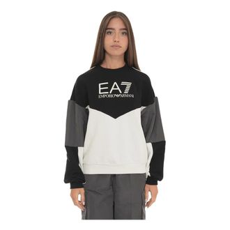 Emporio Armani Sudadera Oversize Contemporary Sport en Algod&oacute;n - Sweatshirts & Hoodies - Mujer - Negro - XS