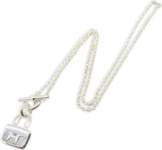 Herm&egrave;s 2010s zilveren Amulettes Constance halsketting