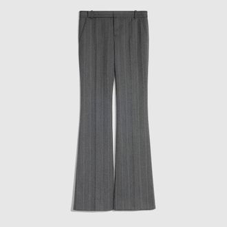 Gucci Pinstripe Wool Pants, Black