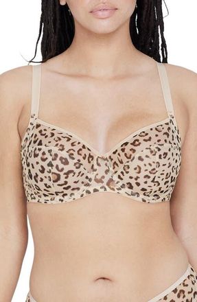 Skarlett Blue Spellbound Underwire Full Coverage Bra in Leo Leoprd at Nordstrom, Size 30Ddd