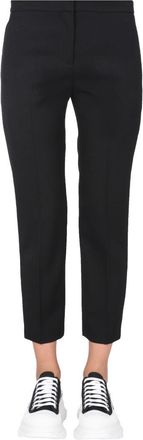 Alexander McQueen Cropped Straight Trousers-Donna