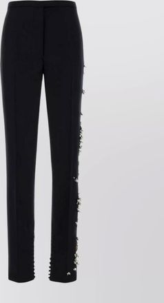 Dries Van Noten tailored wool trousers featuring side embellishments