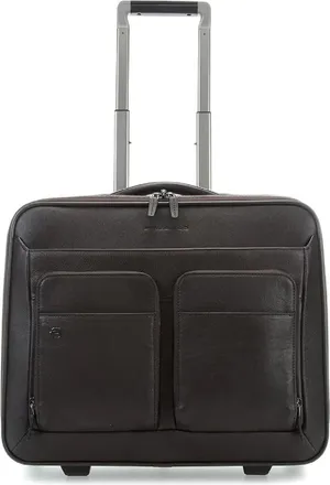 Piquadro Cabin Bags, unisex, Brown, Size: ONE SIZE Wheeled Computer Briefcase 15.6
