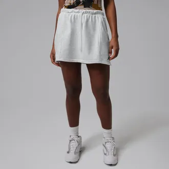 Nike Jordan Womens Jordan Brooklyn Fleece Skirt in Brown | IF1357-051