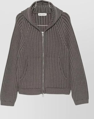 Our Legacy merino wool ribbed hooded jacket