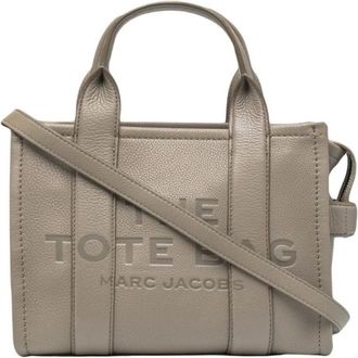 Marc Jacobs De Kleine Leren Tote Bag - Dames - Shoppers - Grijs - ONE Size - Leer - Tassen
