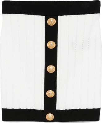 Balmain Minigonna in maglia - Bianco