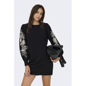 Only jurk gebreid zwart