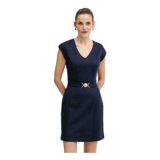 Guess Chrissy Jurk - Dames - Korte kleedjes - Blauw - XS - Leer - Kleedjes