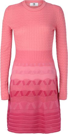 M Missoni Wave-Pattern Long Sleeve Dress