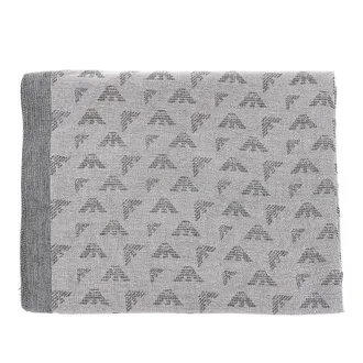 Emporio Armani Viscose-blend scarf with Eagle motif Woman One Size