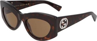 Gucci Cat Eye Zonnebril Gg1843S - unisex - Accessoires - Bruin - Maat: 53 MM