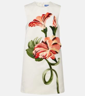 LEO LIN Vestido corto Yvonne con aplique floral