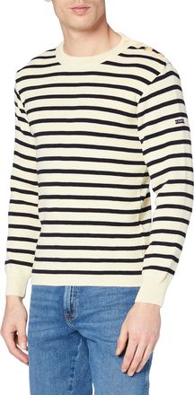 Armor Lux Armor Lux Mens Pull Marin Rayé Fouesnant Homme Jumper, Nature/Rich Navy, 2