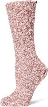 Barefoot Dreams CozyChic(r) Heathered Socks Crew Cut Socks Shoes Heathered Rosy Blush : SM-MD (US Mens Shoe 7-8 - Womens Shoe 5-10)