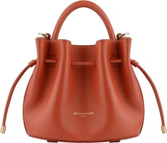 Pourchet Florin - Dames - Schoudertassen - Oranje - ONE Size - Leer - Tassen