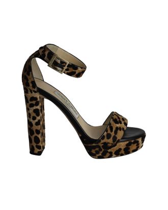 Jimmy Choo London Jimmy Choo Holly platform sandalen met dierenprint van ponyhaar