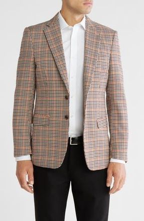 T.R. Premium Slim Fit Sport Coat in Orange Multi at Nordstrom Rack, Size Xx-Large
