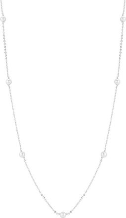 Glaze Jewelry Silver 4Mm Pearl Necklace