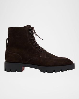 Christian Louboutin Men & apos;s Caracolo Lion Calf Leather Boots