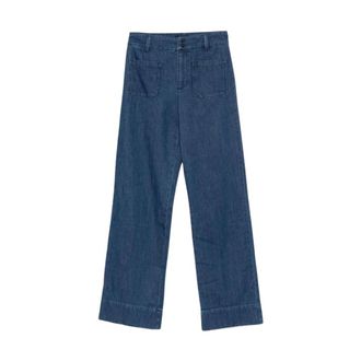 A.P.C. Wide Jeans, female, Blue, W26, Emilie Jeans
