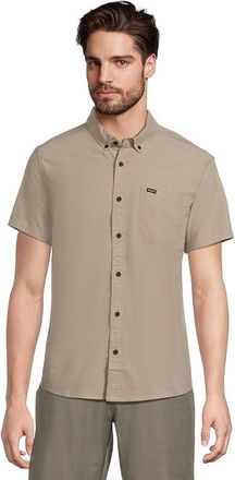 Rvca Thatll Do Stretch Short Sleeve Mens Jacket Mushroom : LG, Cotton/Elastane/Polyester