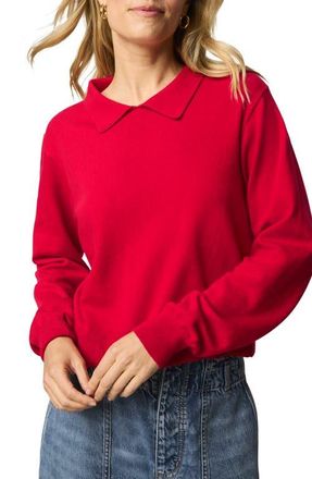Splendid Phoebe Polo Sweater in Rouge Red at Nordstrom, Size X-Small